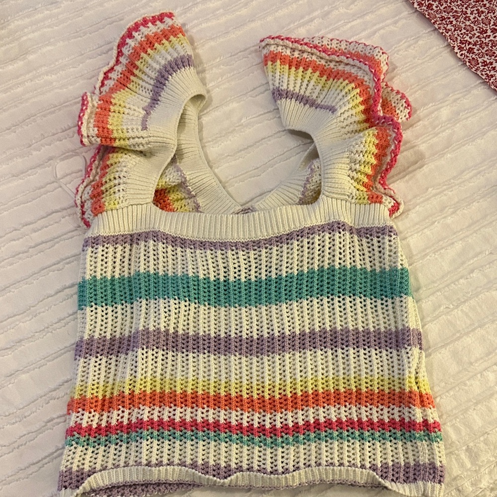 Colorful Striped Knit Top
